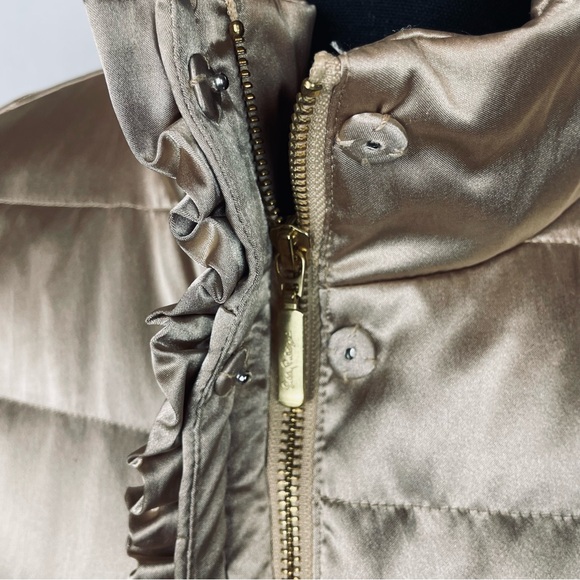 Lilly Pulitzer Gold Ruffled Jacket, Size 12 - Picture 7 of 16